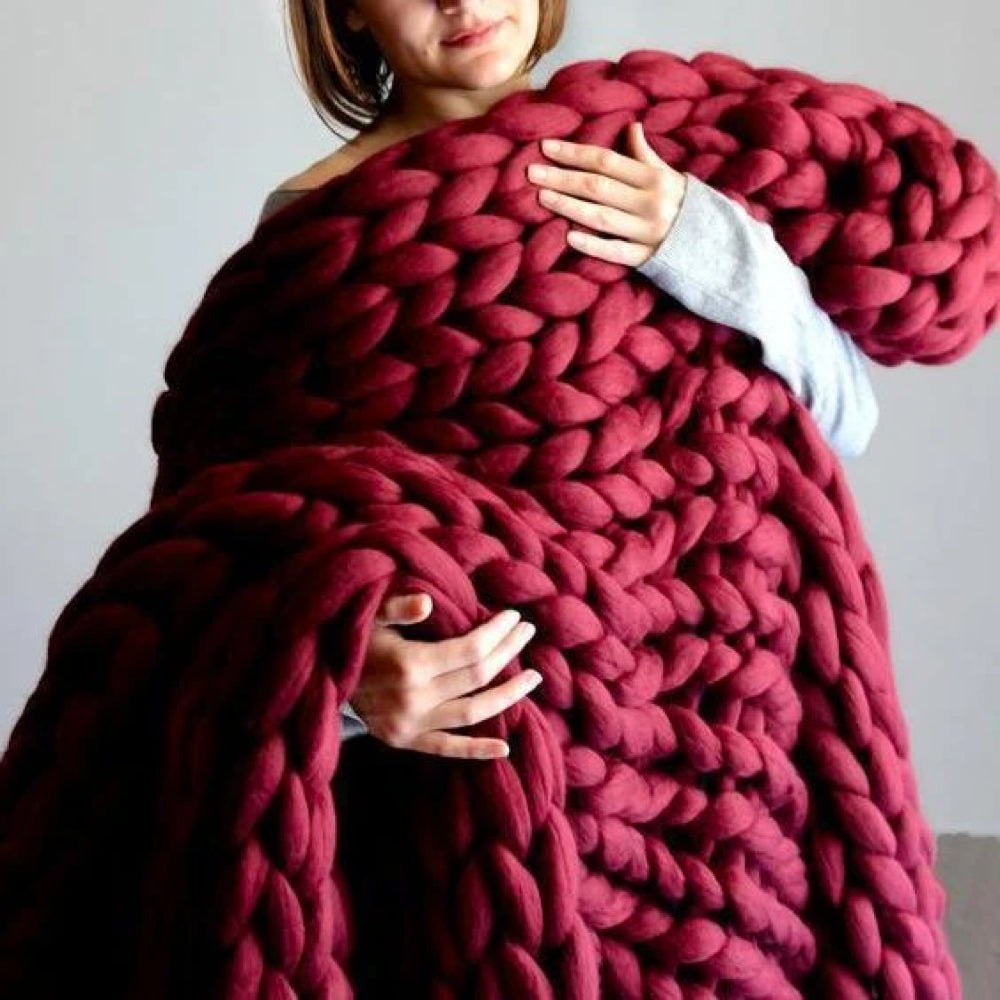 Soft XXL Knitted Blanket for Cozy Evenings – Perfect Comfort and Warmth
