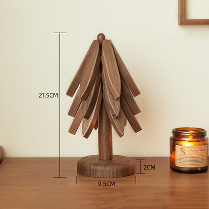 Elegant Wooden-Design Coasters for Decorative Table Care